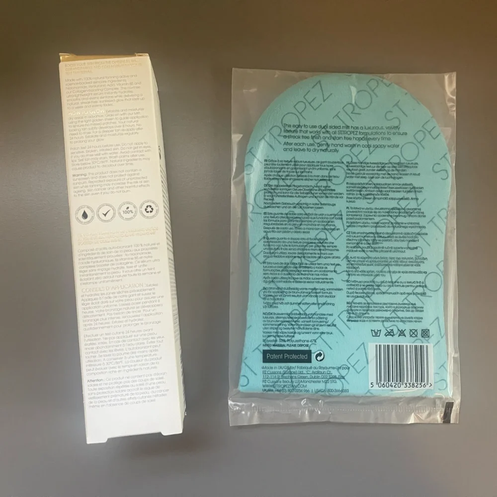 St Tropez Self Tan Luxe Body Serum and Dual Sided Velvet Luxe Applicator Mitt